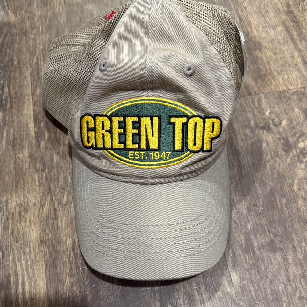 Green Top Khaki Mesh Cap